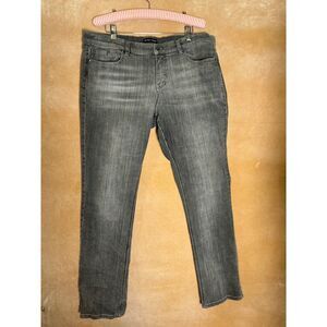 New York Company Gray Wash Straight Leg Jeans Size 16 Cotton Spandex